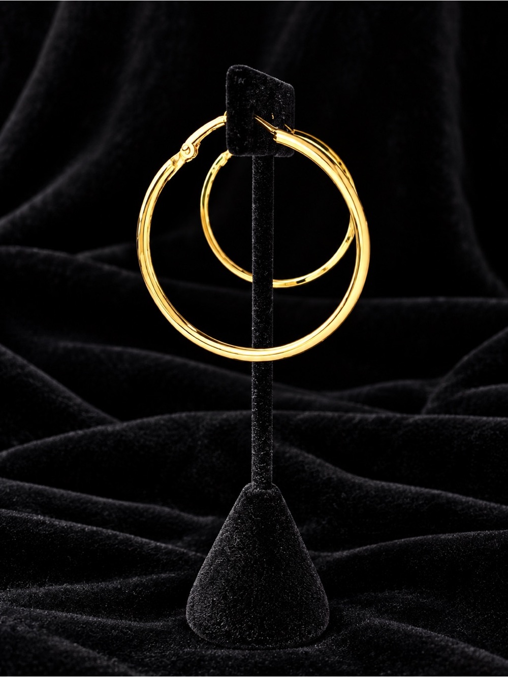 Classic Gold Flat Hoop Earrings